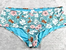 Y2K Hipster Blue Floral Bottoms Women’s Size XL Swimsuit Boho NWOT