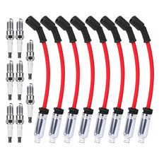 High Performance Iridium Spark Plugs and Wires Set of 8 Fit for 1999-2013 Chevy