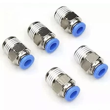 5 Pcs, Pneumatic 8mm OD Tube x 3/8" NPT Male Connector Push to Connect Fitting