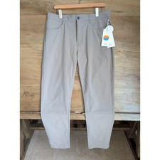 Vuori Meta Pants Mens 32 Mocha Athletic Slim 32" Performance Straight V430 NWT