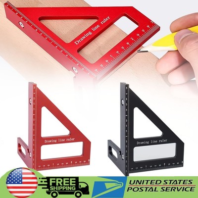 3D Multi-Angle Measuring Square Ruler Precision 45/90 Degree Woodworking Square