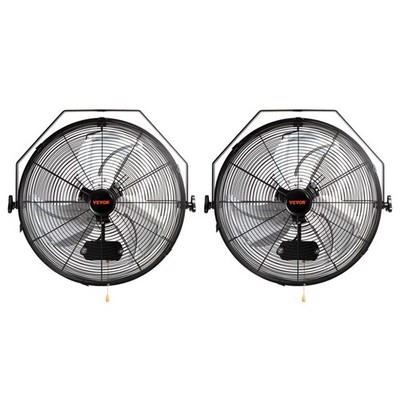 [BIG SALE]-VEVOR Wall Mount Fan 3-Speed High Velocity 360° Tilt Set of 2