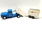 1960 Tonka Jeep Livestock Cattle Truck & Stables Horse Trailer Metal Toy Vintage