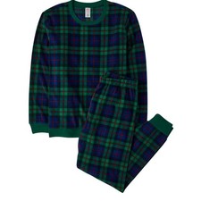 Children  s Place Adult Matching Family Tartan Plaid Microfleece Pajamas Green