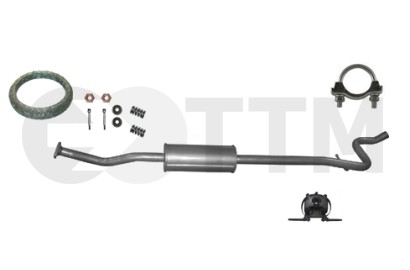 Silencieux intermédiaire Citroën C2 1.6 pot échappement central essence 2003-2010