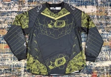Planet Eclipse Jersey Black & Green Padded Paintball Shirt Long Sleeve Mens Sz S