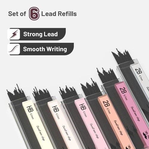 Mr. Pen- Boho Mechanical Pencil Set with Lead and Erasers Refills, 6 Pack, Boho - Picture 6 of 9