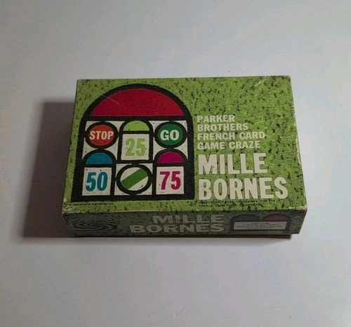 VINTAGE 1962 PARKER BROTHERS FRENCH MILLE BORNES CARD GAME CRAZE - COMPLETE