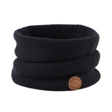 Peecabe Baby Boys Knitted Scarves Warm Toddler Girl Infinity One Size, Black