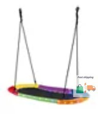 Boys Saucer Swing with LED Lights Outdoor Backyard Play