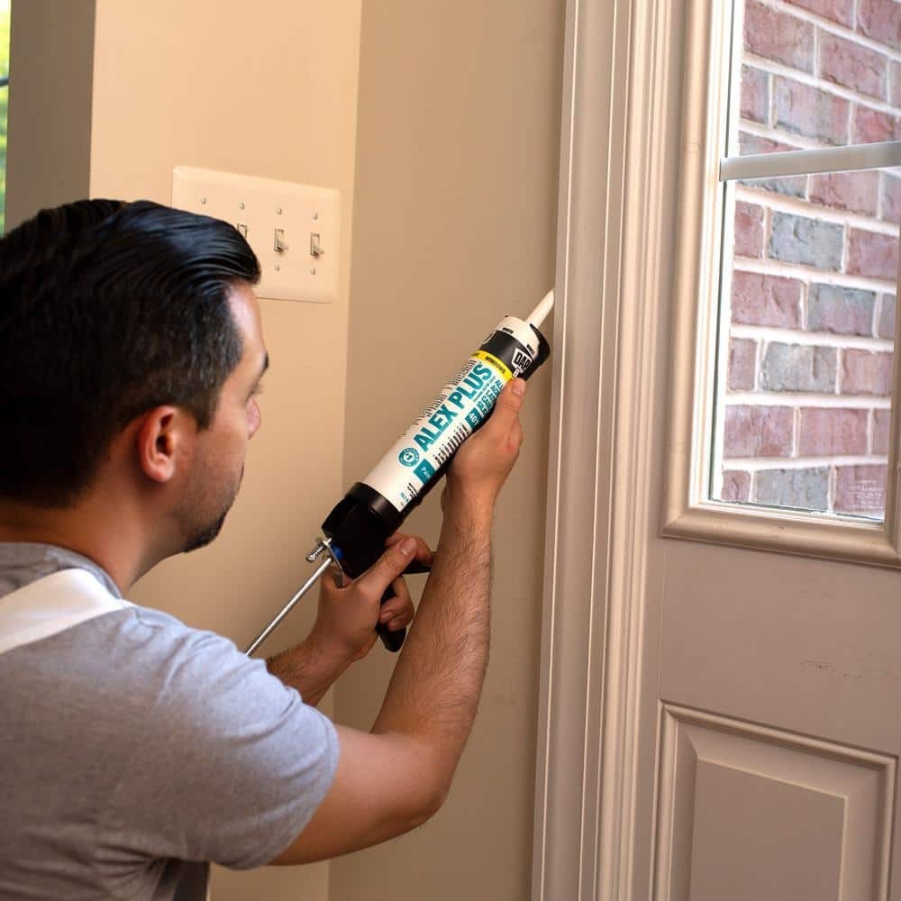 DAP Alex Plus Acrylic Latex Caulk Silicone WHITE Interior & Exterior Washable 2