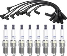 Spark Plugs and Wires Compatible with Chevy 5.7L 4.3L 5.0L, 41 993 19256067