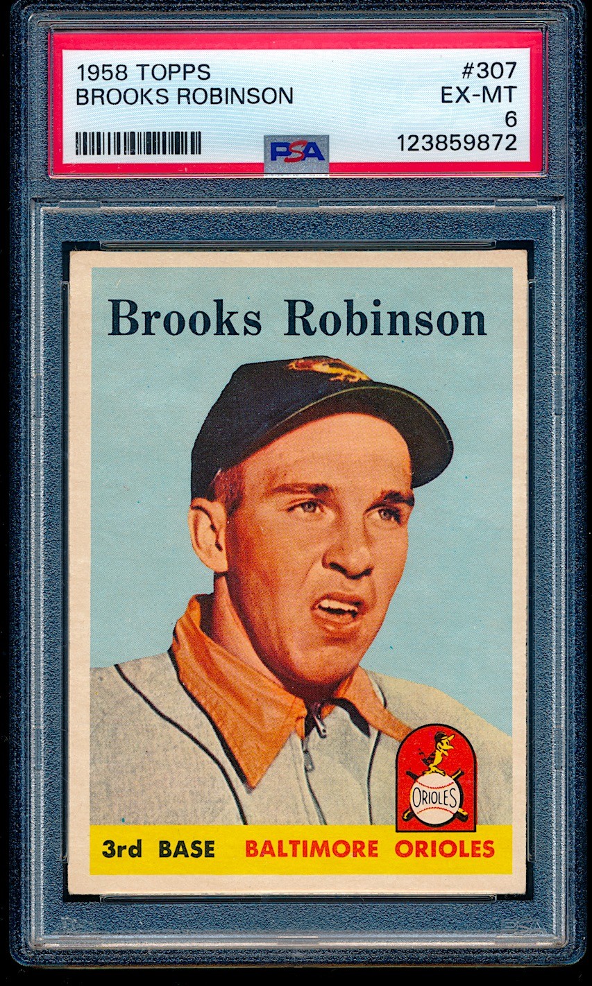 1958 Topps Brooks Robinson #307 PSA 6 ++ well centered, high end