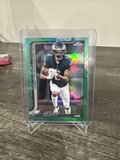 2025 Topps Chrome - DeVonta Smith Football Leather Refractor Green /99 Eagles