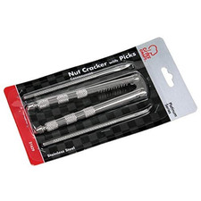 Classic Nut Cracker with Picks, 6.75 Inch, Stainless Steel