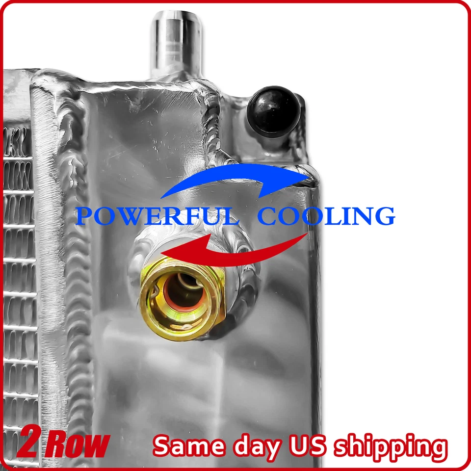2-Rows Aluminum Racing Radiator For 2003-2013 Chevy Corvette SSR 5.3L 6.0L AT Foto 3 de 4