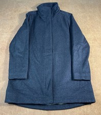Pendleton Wool Overcoat Jacket Glacier Stripe Grey Zip Up Jacket Large Mens