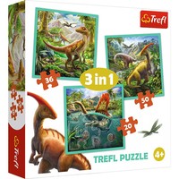 Puzzle 3W1. NiezwykłY śWiat DinozauróW Trefl