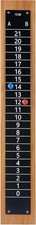Steel Scoreboard Nailed on a Beech Board with Magnetic Score Keepers for Cornhol