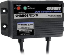 GUEST CHARGE PRO 6 AMP INDUSTRIAL / MARINE/ BATTERY CHARGER 1 BANK 12V ON BOARD