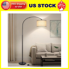 Arc Floor Lamps for Living Room, Modern Standing Lamp with Adjustable Hanging Dr