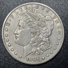 1886-S Morgan Silver Dollar $1 AU About Uncirculated Semi-Key Date