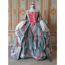 1770s French Queen Marie Antoinette Ball Gown Georgian Victorian Court Dresses
