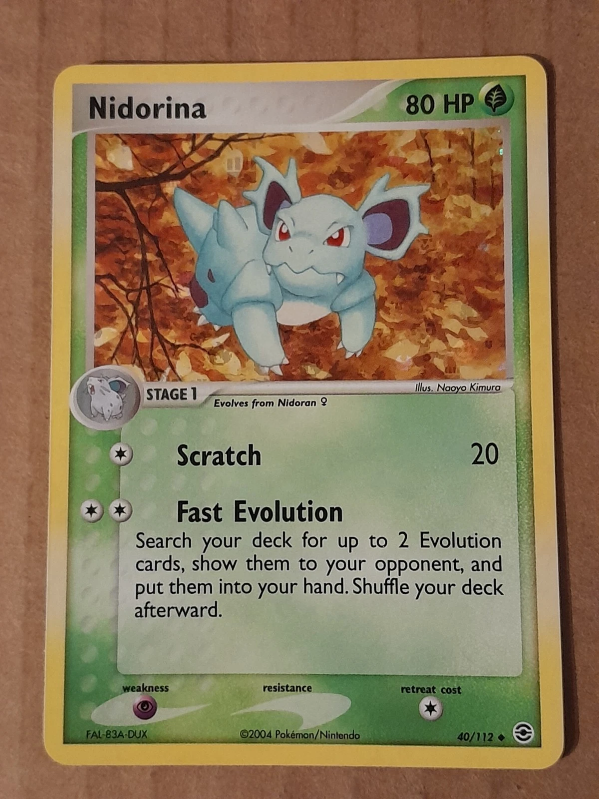 Pokemon Nidorina 40/112 Fire Red Leaf Green Reverse Holo NM-MT See Pictures