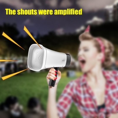 Solar-Powered Megaphone Speaker Portable Wireless BT PA Bullhorn Outdoor EJXC