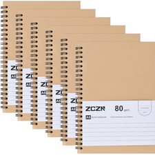 Elegantes 6er Set A5 Notizbücher - Liniert für Effizientes Schreiben