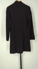 Quince Women Mongolian Cashmere Ribbed Turtleneck Mini Dress Black XS