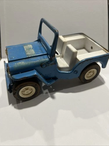 Vintage 1960s Tonka Jeep - Blue - Pressed Steel