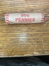 One Roll Of 50 Pennies Unknown Years 