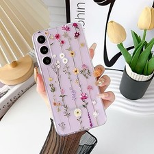 Floral Case for Samsung Galaxy S23 5G, Cute Flower Pattern Slim Shockproof Cover