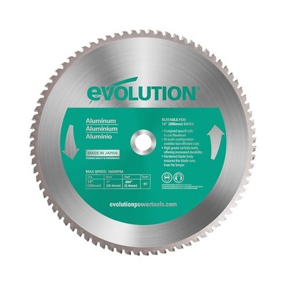 Evolution Power Tools Circular Saw Blade Carbide 14'' 80-Tooth Aluminum Genuine