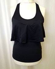 Fabletics Ashlynn Tank Top Black Racerback Active Crop Bra Size M UK10-12 C5850