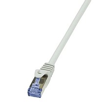 LogiLink CQ4022S Cat 7 600MHz S/FTP PrimeLine Patch Cable, 0.50 Meter Length, Gr