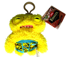 NEW Zuru FUGGLER Funny Ugly Monster Keyring Squidge Yellow Budgie W/Duck Undies