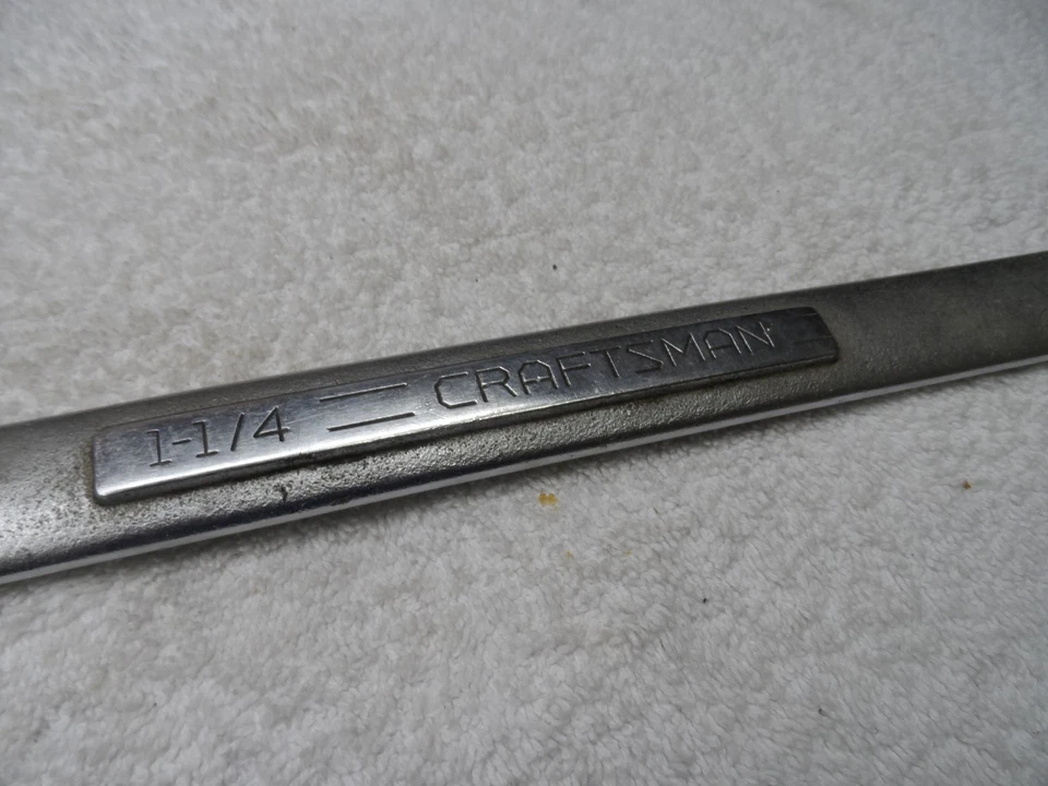 Craftsman SAE Satin Combination Wrench, 12pt USA, 1-1/4" PN 44708 (-V- used) - Image 3 of 4
