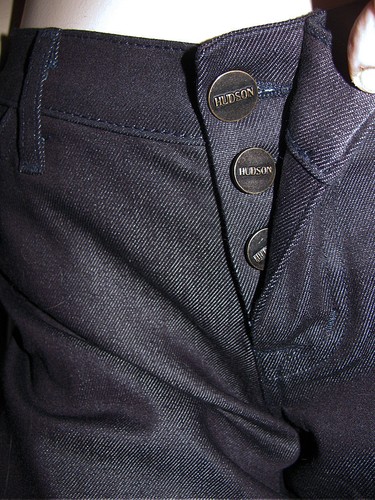 NEW! HUDSON Rare Tiered TRIPLE LEG ZIP Button Fly Stretch SKINNY JEANS 27 $228 - Picture 2 of 12