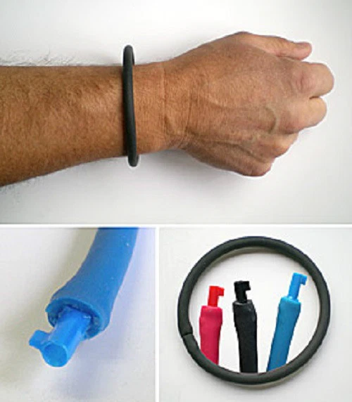 UNDERCOVER BRACCIALE SOTTO COPERTURA Bracciale Non Metallico Manettato Chiave Per Sicurezza Personale