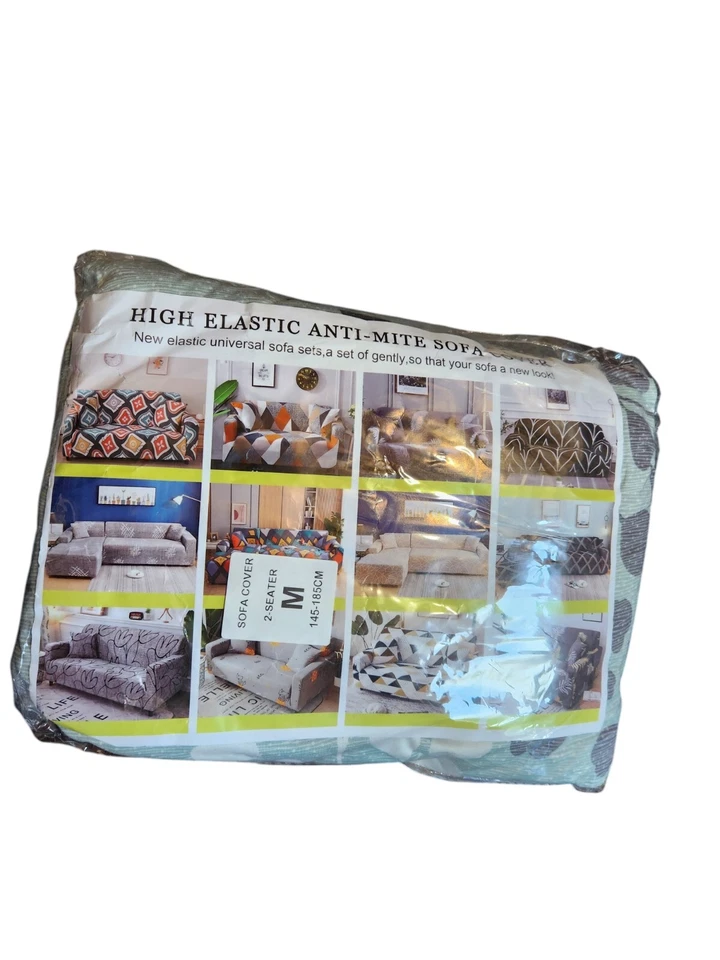 High Elastic Anti Mite Sofa Cover Light Green Floral 2 Seater Cover 145-185cm - Image 3 of 4