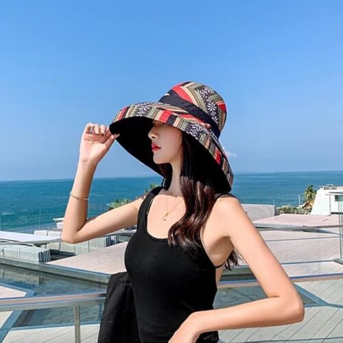 Women's Sun Hats Summer Beach UV Protection UPF Packable Wide Brim Chin Strap... - Picture 27 of 31