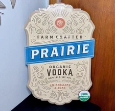 Prairie Organic Vodka Metal Sign 15”x24” Man Cave Bar Alcohol Liquor Decor NEW