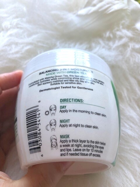 Garnier Skin Active 3-In-1 Face Moisturizer Cream & Mask 6.75 fl oz Green Tea