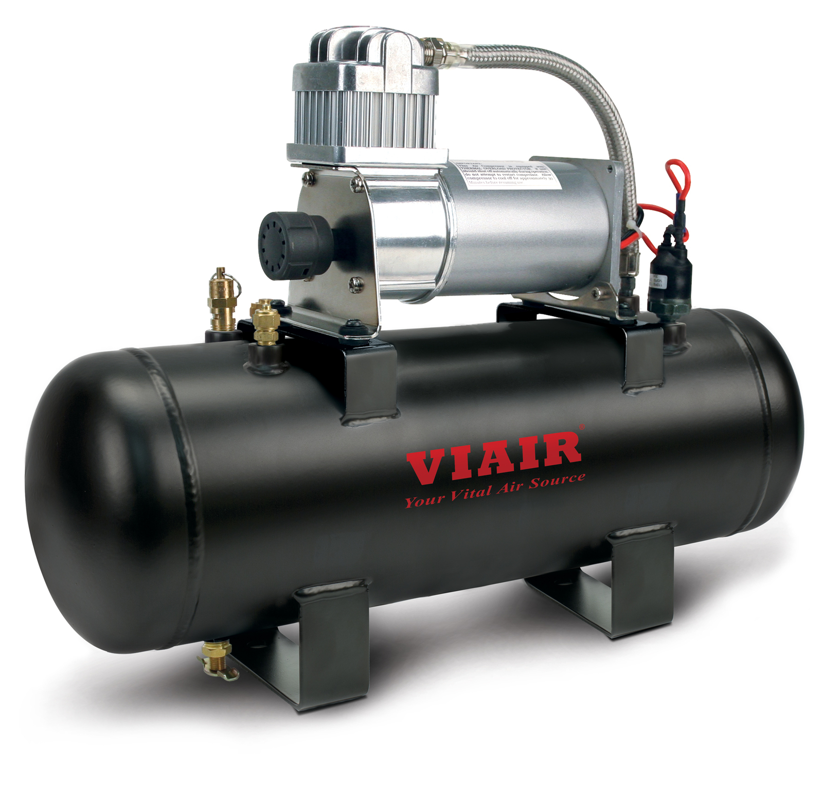 2.0 Gal. Tank Air Source Kit High Flow-150 (12V, 150 Psi Compressor)
