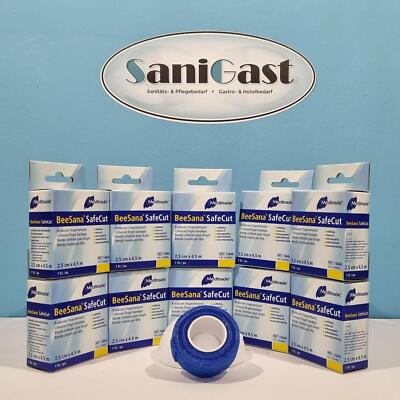 Meditrade Beesana Safecut - 10 x Fingerverband - blau - 2,5 cm x 4,5 m 