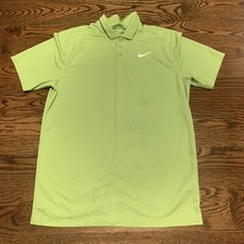 Nike Dri Fit Light Green Polo Shirt, Mens size Medium