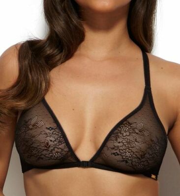 Gossard BLACK Glossies Lace Wire-Free Bra, US 32C, UK 32C