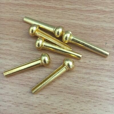 Gold Messing Akustikgitarre Brücke Wirbel Pins Set Ersatzteile Saiten Nagel 